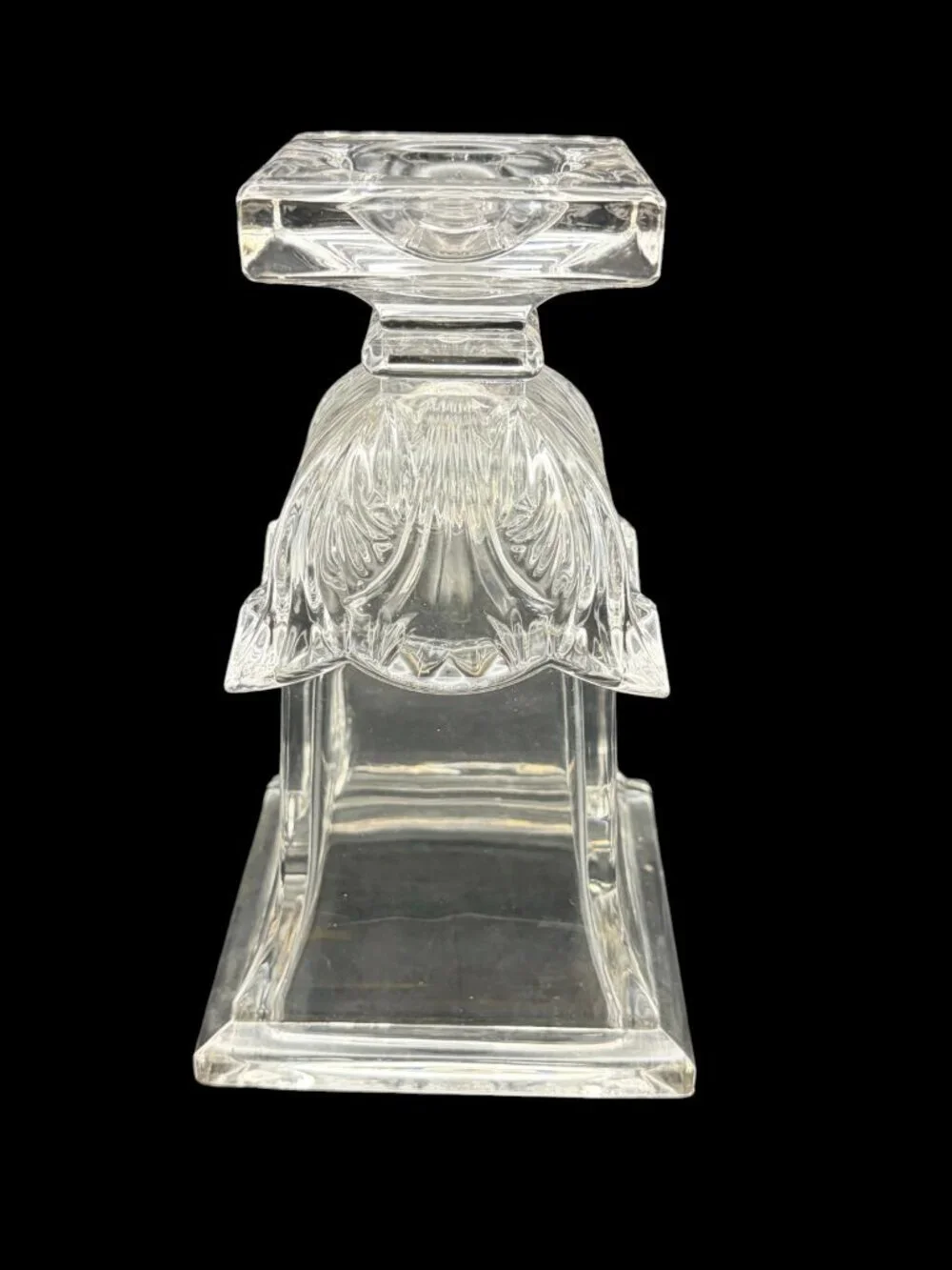 Vintage Shannon Crystal Ireland Art Deco Style Vase Clear Pedestal Vase 7